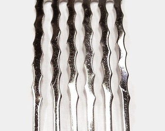 6 Metal Hair Combs - 20mm (3/4 inch)