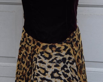 Vintage 80s - 90s Leopard Dress Nye