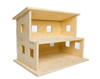 Wooden Dollhouse - Handmade - Dollhouse Kit - Baby Shower Gift - Montessori Toys