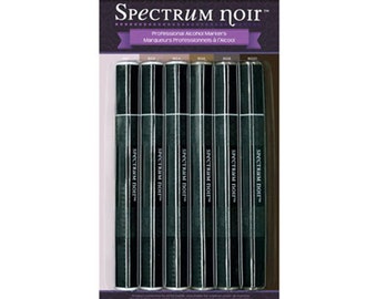 Spectrum Noir Alcohol Markers 6pk WARM GRAYS - Alcohol Markers - Spectrum Markers - Spectrum Alcohol Markers - Blendable Markers - 7-067