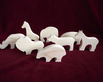 Basic Safari Set, Unfinished Pine Cutouts