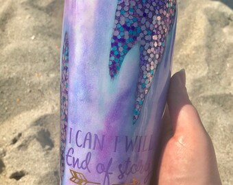 Geode epoxy glitter tumbler