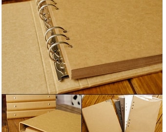 Kraft Paper Notebook / Photo ALBUM / Hand-painted Graffiti Day Book / DIY Leather Wedding Albums (KB02)