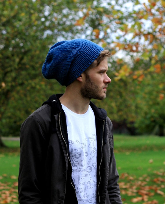 Men's Slouchy Beanie Men's Knitted Hat Mens Slouchy