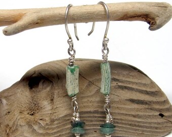 Roman Glass Long Dangle
