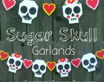Wedding Garland, Sugar Skulls, Bride and Groom, Mexican Wedding Garland, Day of the Dead, Dia de los Muertos