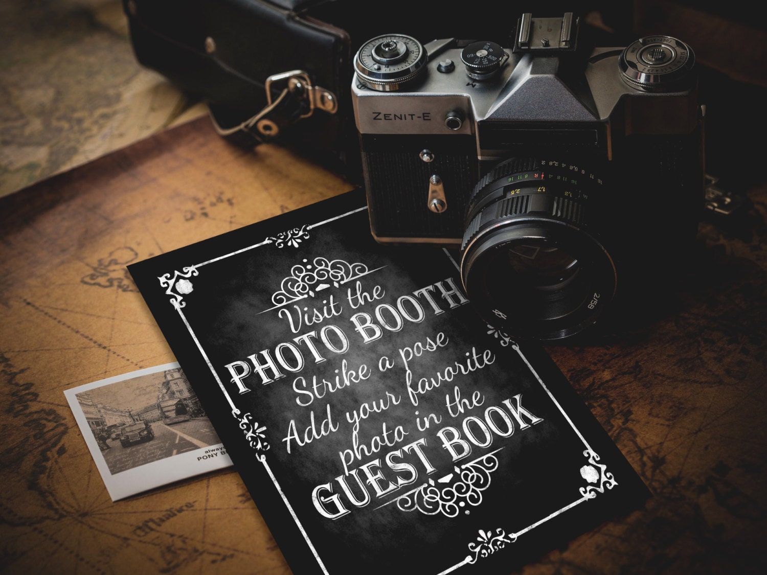 photobooth guestbook strike a pose printable wedding