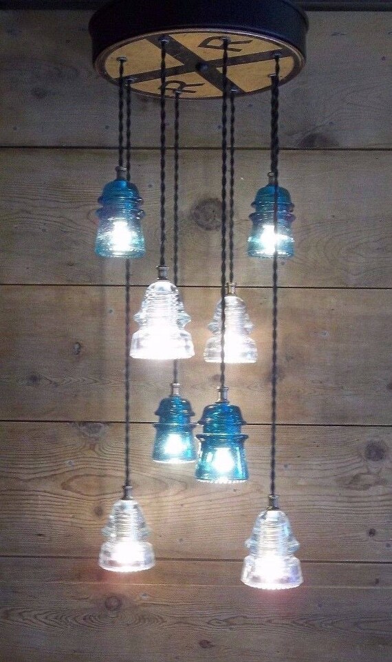 Glass Insulator Light Fixture Railroad Train
