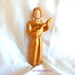 Wood angel playing music-Wooden hand painted angel made of olive wood, hand carved in BETHLEHEM, hand painted in Holy Land