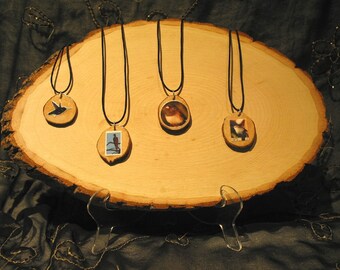 Recycled Wooden Wildlife Necklaces