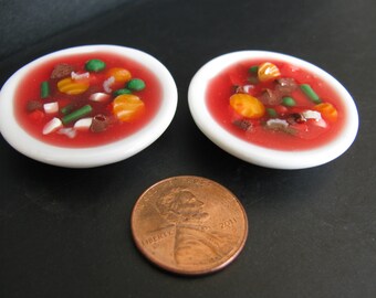 1:6 scale Veggie beef soup for Barbie, Ginny, Fashion Royalty, Blythe, or Momoko, Tyler, Poppy Parker
