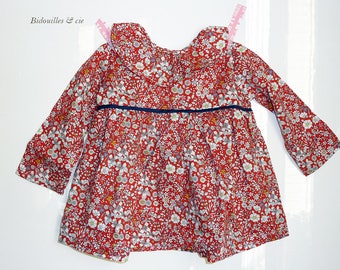 Baby liberty frill collar blouse
