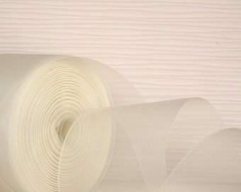 Translucent Drapery stiffener - width 4" - by 3 meters - buckram stiffening - drapery header
