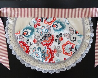 Retro Handmade Reversible Half Apron
