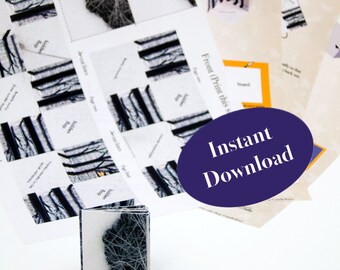 How to Make the Artist Book: Winter Walk, DIY Bookmaking, Artist Book Pattern, Folded Origami Book Instructions, Instant PDF Download