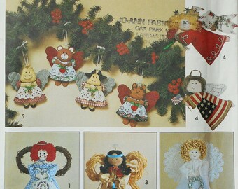 Simplicity Sewing Pattern 8687 Angel Tree Topper, Angel Ornaments, Country Christmas Ornament, Craft Pattern, Christmas Decor, Home Decor