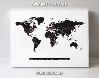 small world map canvas art gift world map push pin small world map push pin travel