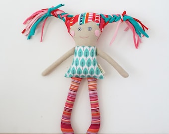 New Baby Gift Soft Doll – Handmade Rag Doll – Textile Doll, Cloth Doll, Stuffed Toy, Fabric Doll - Baby Shower Gift, Toddler Gift