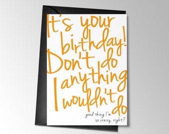 Funny Birthday Card / Printable Birthday Card /Happy Birthday