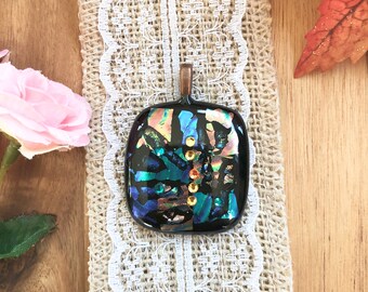 Colorful Dichroic Glass Pendant
