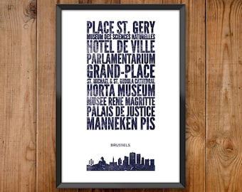Brussels City Print