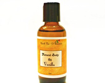 Vanilla Body Oil - Natural Body Oil for Aromatherapy - Scented Coconut Body Oil- Edible Massage Oil