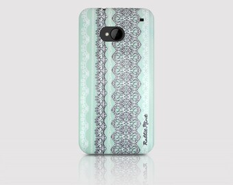 HTC One M7 Case - Lace & Mint (P00016)