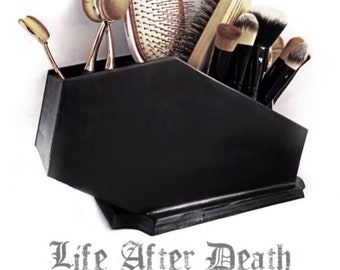 Coffin Brush Holder, Coffin Brush Organizer, Makeup Brush Organizer, Brush Holder, Makeup Brushes, Coffin, Gothic,Makeup,Makeup Organization