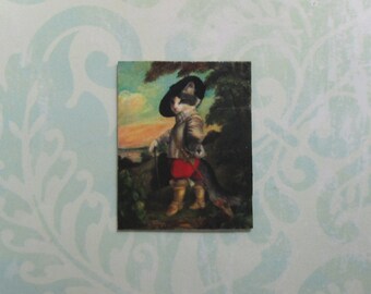 Dollhouse Miniature Puss In Boots Art Print Panel