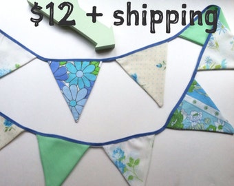 Up-cycled Vintage Sheet Banner