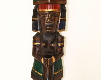 African wood mask