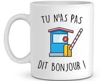 Mug you didn't say hello in ceramic