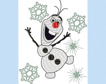 Olaf embroidery design frozen embroidery designs machine embroidery pattern disney princess applique design girl embroidery instant download