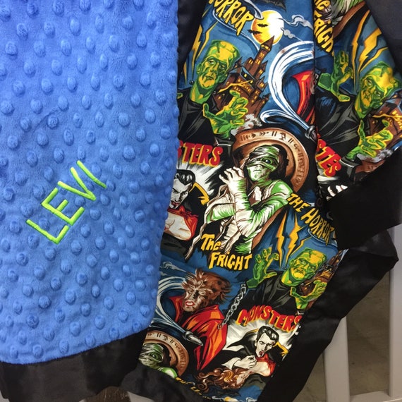 Monsters baby blanket. Hollywood Monsters Blanket.