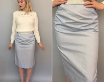 Xs 1950s baby blue wiggle skirt