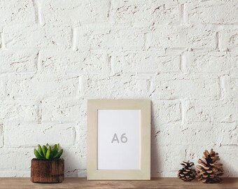 A6 Size Natural Unfinished Picture Frame, International Size 10.5 cm x 14.8 cm, Table Setting Display, Art frames, Craft picture frame