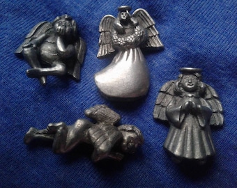 13 Pewter Angel Beads in Assorted Styles