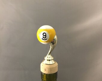 Billiards Wine Stopper, Billiards Gift,Pool Player,Wine Gifts,Pool Ball, Gift for pool player, Snooker, Pool League, Pool Hall, Game Room