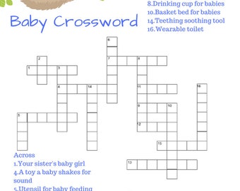 Baby crossword Etsy