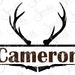 Hunting Monogram Frame Antler Deer Rifle Gun Hunting SVG Deer Monogram Clipart Svg Dxf Eps Png Silhouette Cricut Cut File Commercial Use