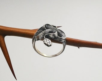 Snake Silver Ring.Serpent Silver Ring.Viper Silver Ring.Unique Ring.For Her.Cobra Silver Ring.Reptile Silver Ring.Snake.Snake Ring.Serpent