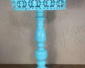 Robin's egg blue cupcake stand / Dessert Pedestal / Dessert Stand