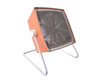 Vintage Philips fan heater, Dutch table fan, square shaped fan, copper fan, vintage fan, vintage heater, retro fan, retro, vintage design.