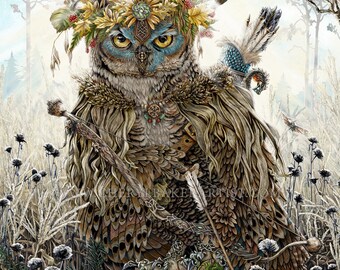 owl print woodland decor owl wall art owl art woodland