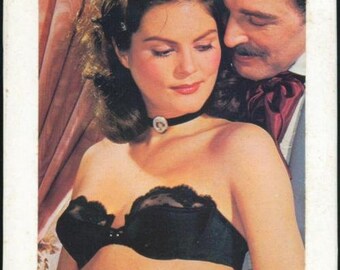 Vintage 1970s Rockabilly VLV Pinup Sweater Girl Mad Men - Black Strapless Bra BNIB