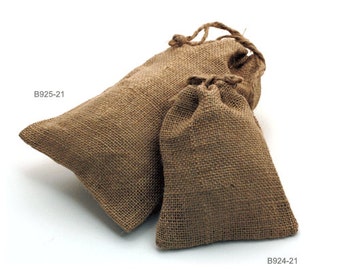 5.75" x 9.75" Jute Gift Bags (24 Pack)