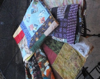 Custom colorful wrap skirt, knee length, with pockets