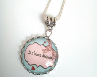 Pendant necklace "I love you MOM"