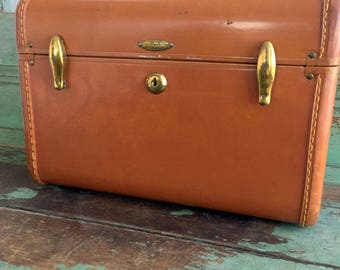 Vintage 50's SAMSONITE Train / Makeup Case, Style #4612, No Key, SHWAYDER BROS.