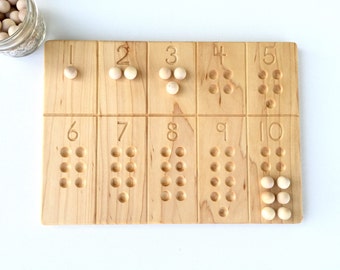 1-10 Number Board -- Waldorf Montessori School Toy